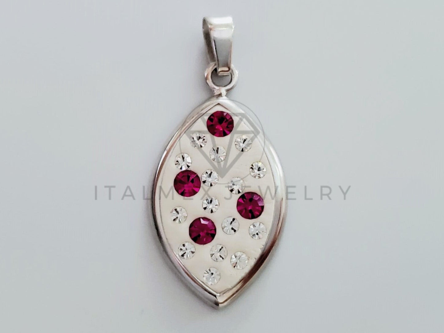 Dije No Religioso - 105174 - Dije Cucharita Pasta Circonia Rosa Plata .925