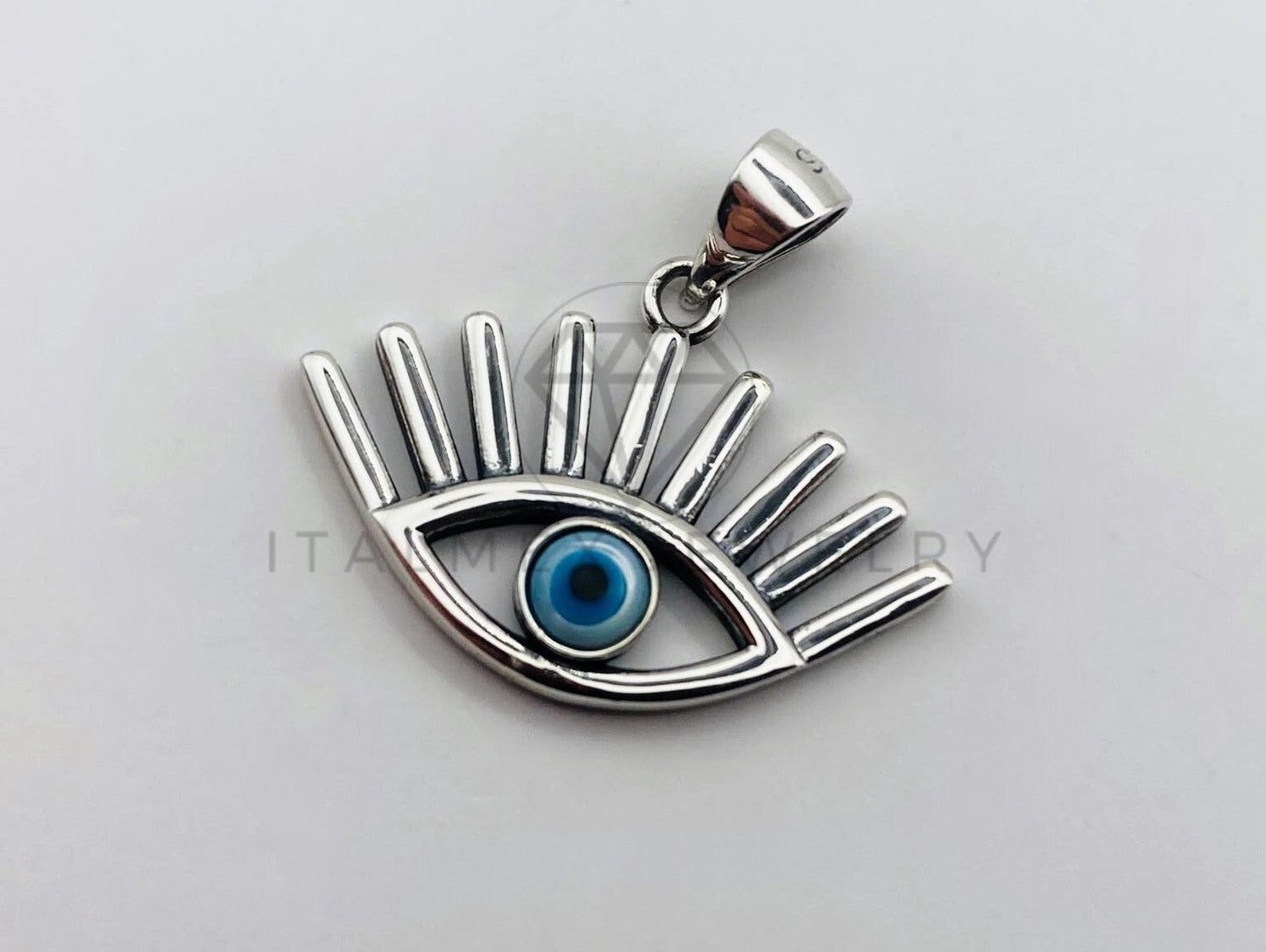 Dije No Religioso - 105936 - Diseño de Ojo Turco Plata .925