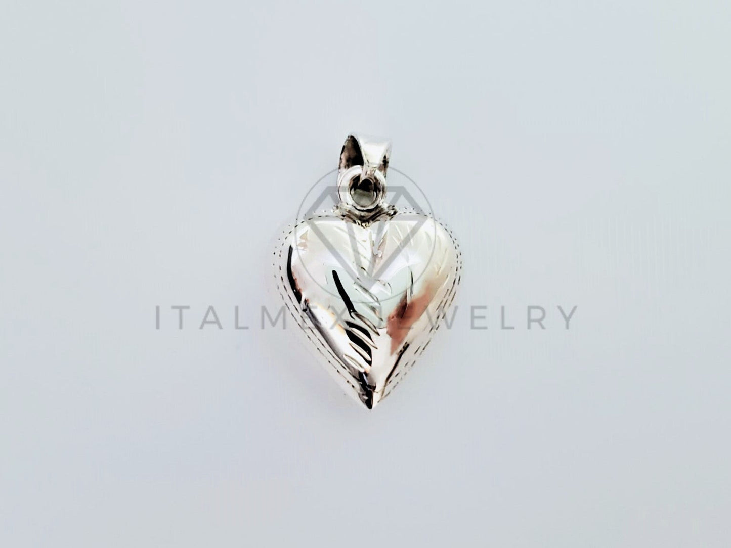 Dije No Religioso - 105167 - Dije Corazon Rayado Plata .925