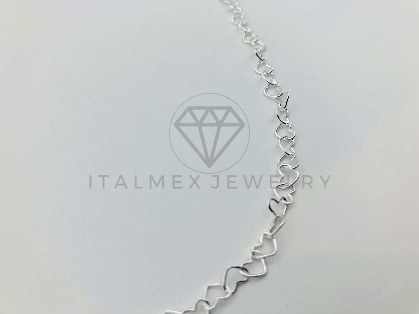 Cadena Corazon 4mm 18 Pulgadas Plata .925