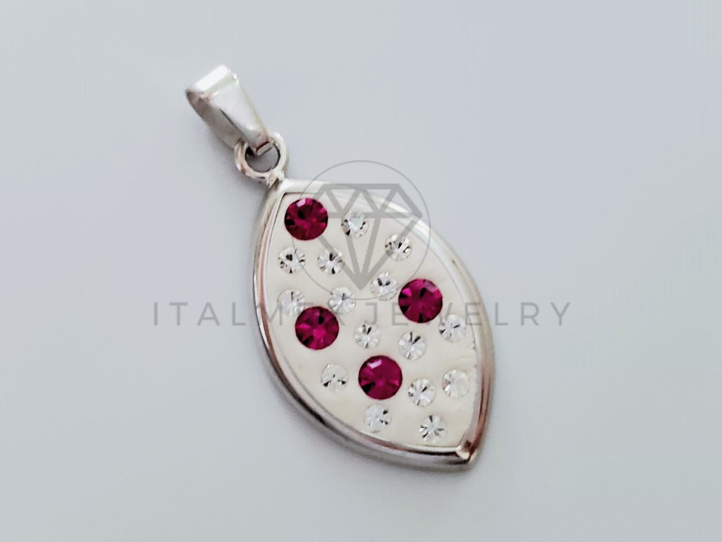 Dije No Religioso - 105174 - Dije Cucharita Pasta Circonia Rosa Plata .925