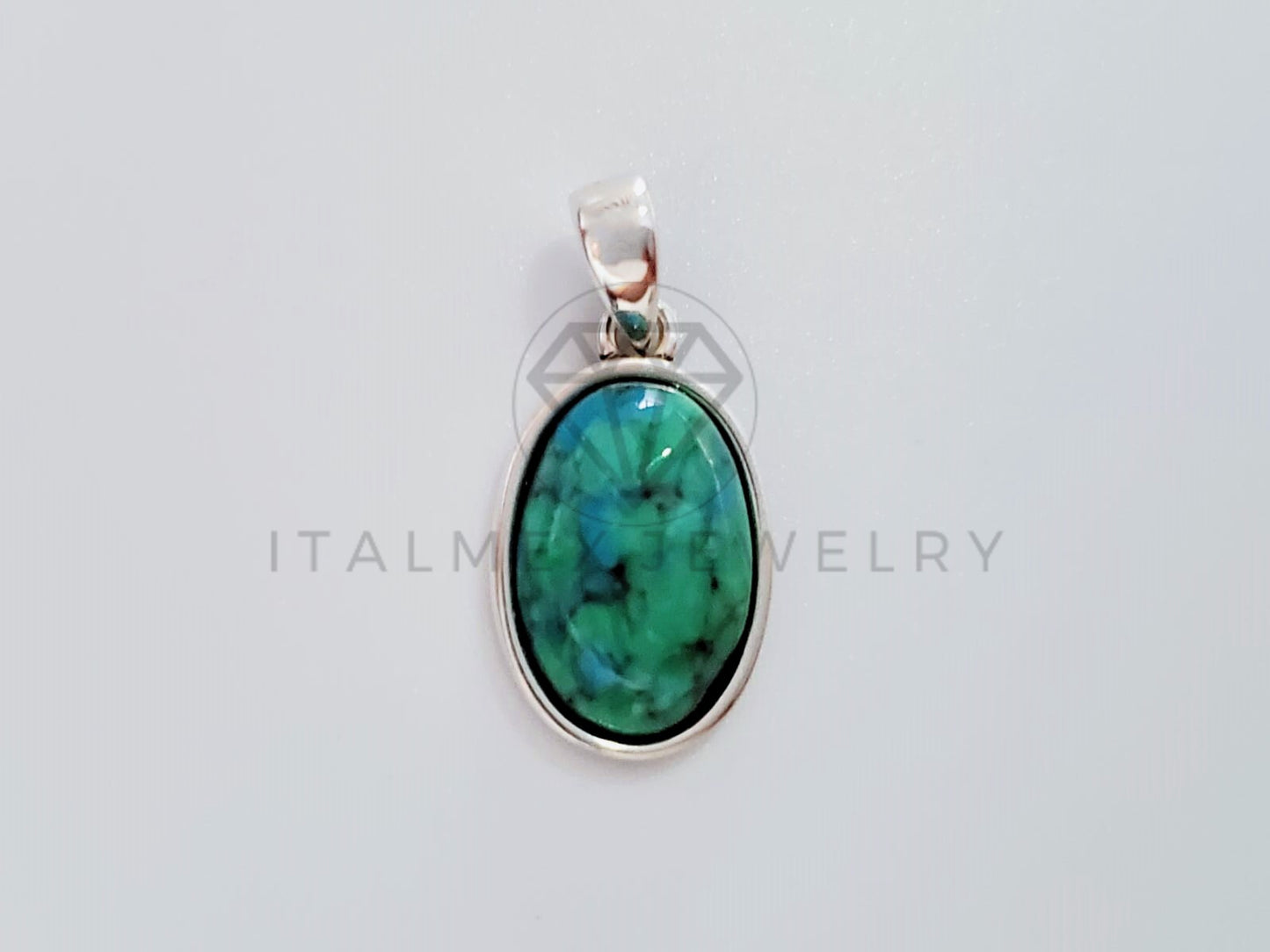 Dije No Religioso - 105164 - Dije Turquesa Natural Plata .925