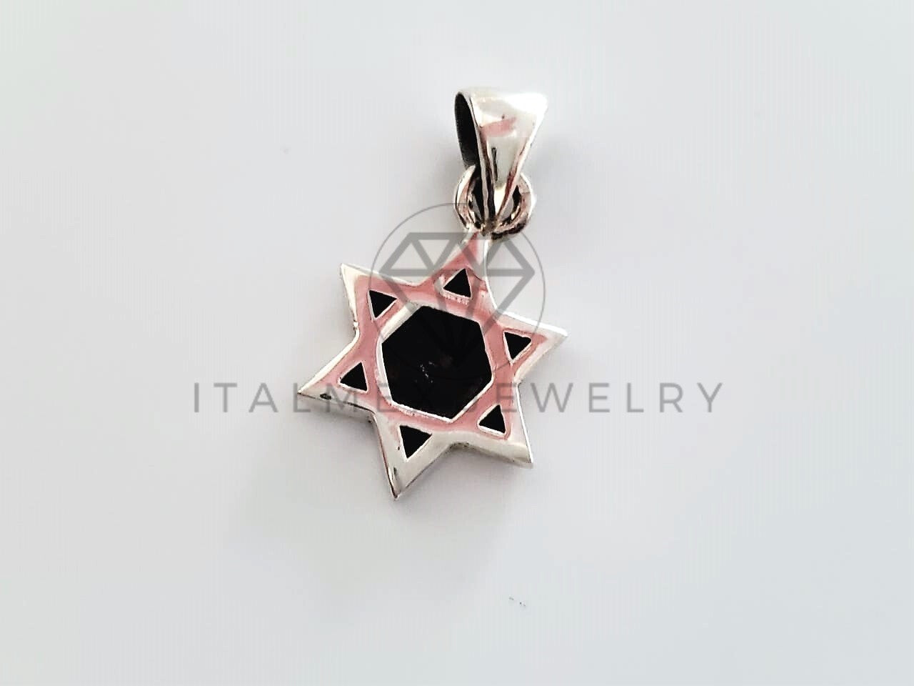 Dije Religioso - 104285 - Dije de Estrella de David en Plata Fina .925