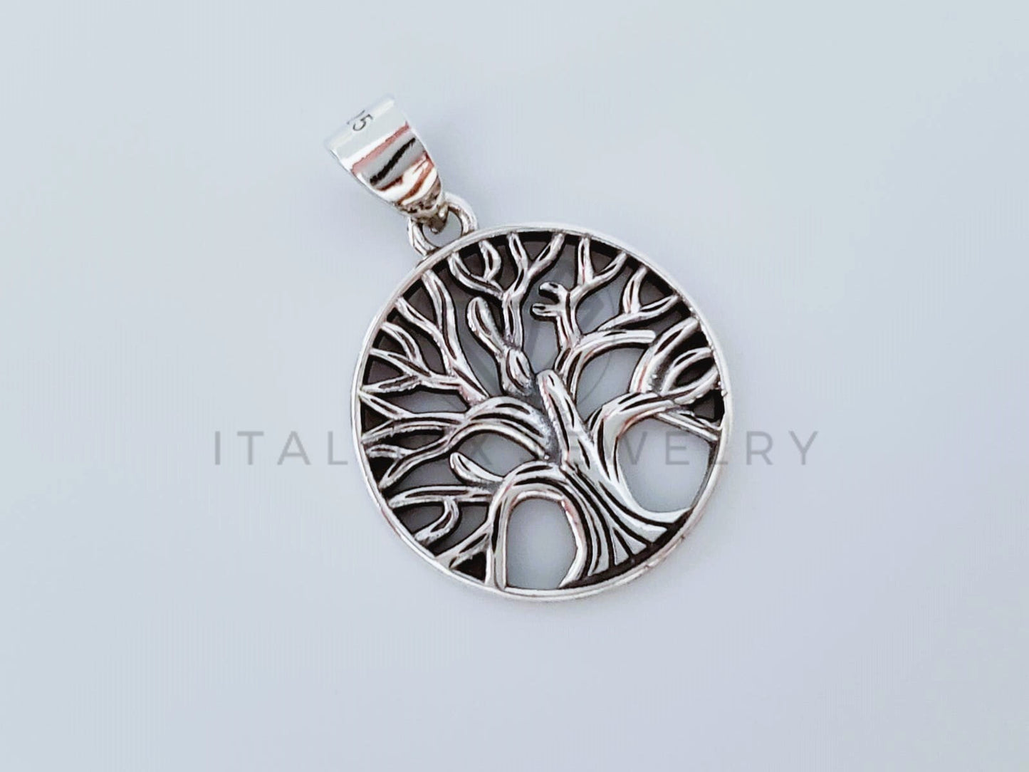 Dije Elegante - 104993 - Diseño Arbol de la Vida Plata .925