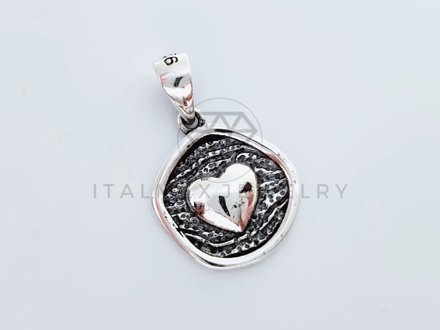Dije No Religioso - 105140 - Medalla de Corazon Plata .925