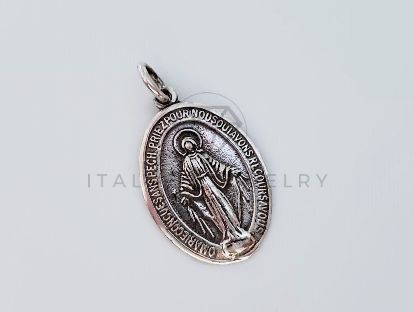 Dije Religioso - 105151 - Medalla Santo Doble Cara Plata .925