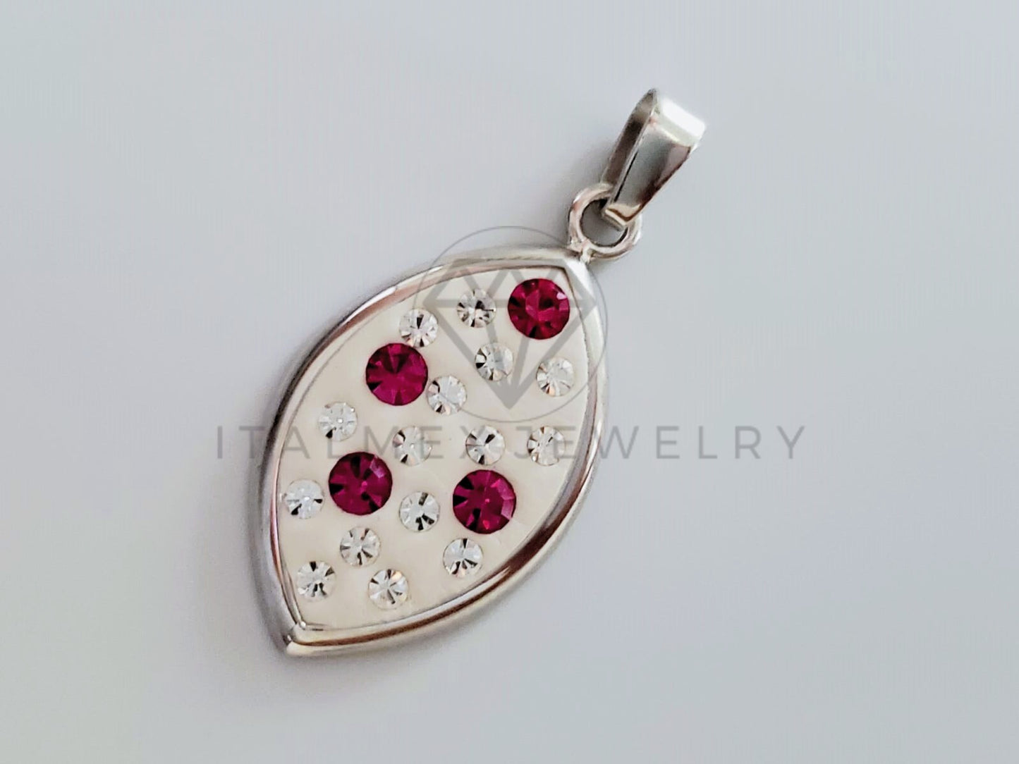 Dije No Religioso - 105174 - Dije Cucharita Pasta Circonia Rosa Plata .925