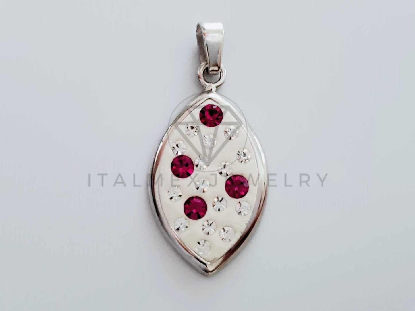 Dije No Religioso - 105174 - Dije Cucharita Pasta Circonia Rosa Plata .925