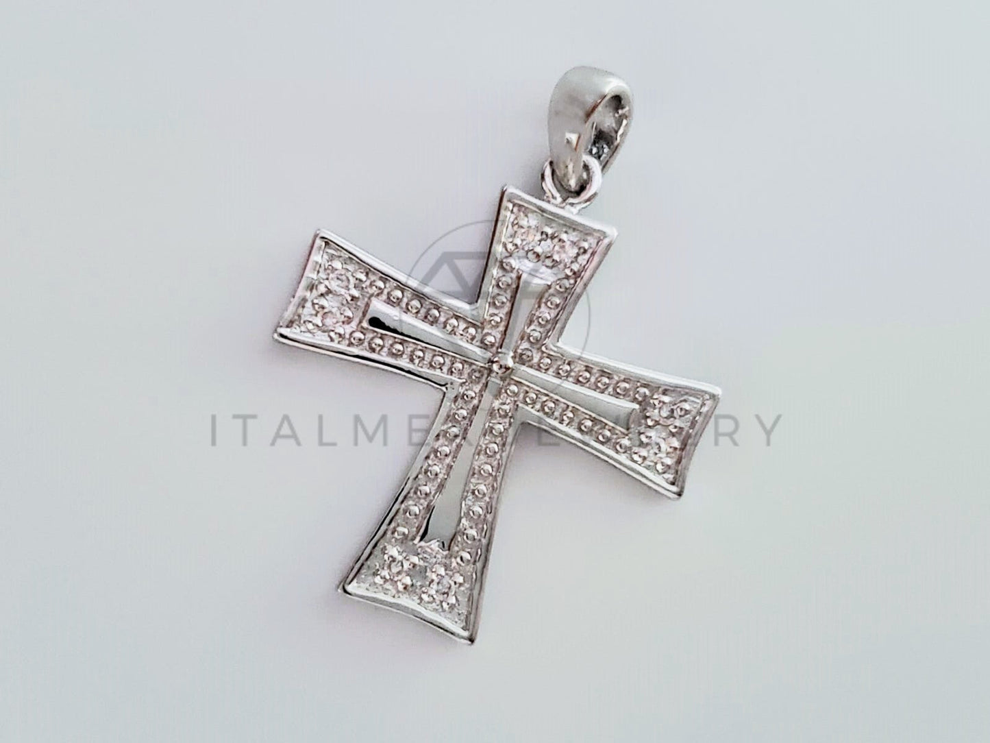 Dije Religioso - 105171 - Dije Cruz Cuadrada Plata .925