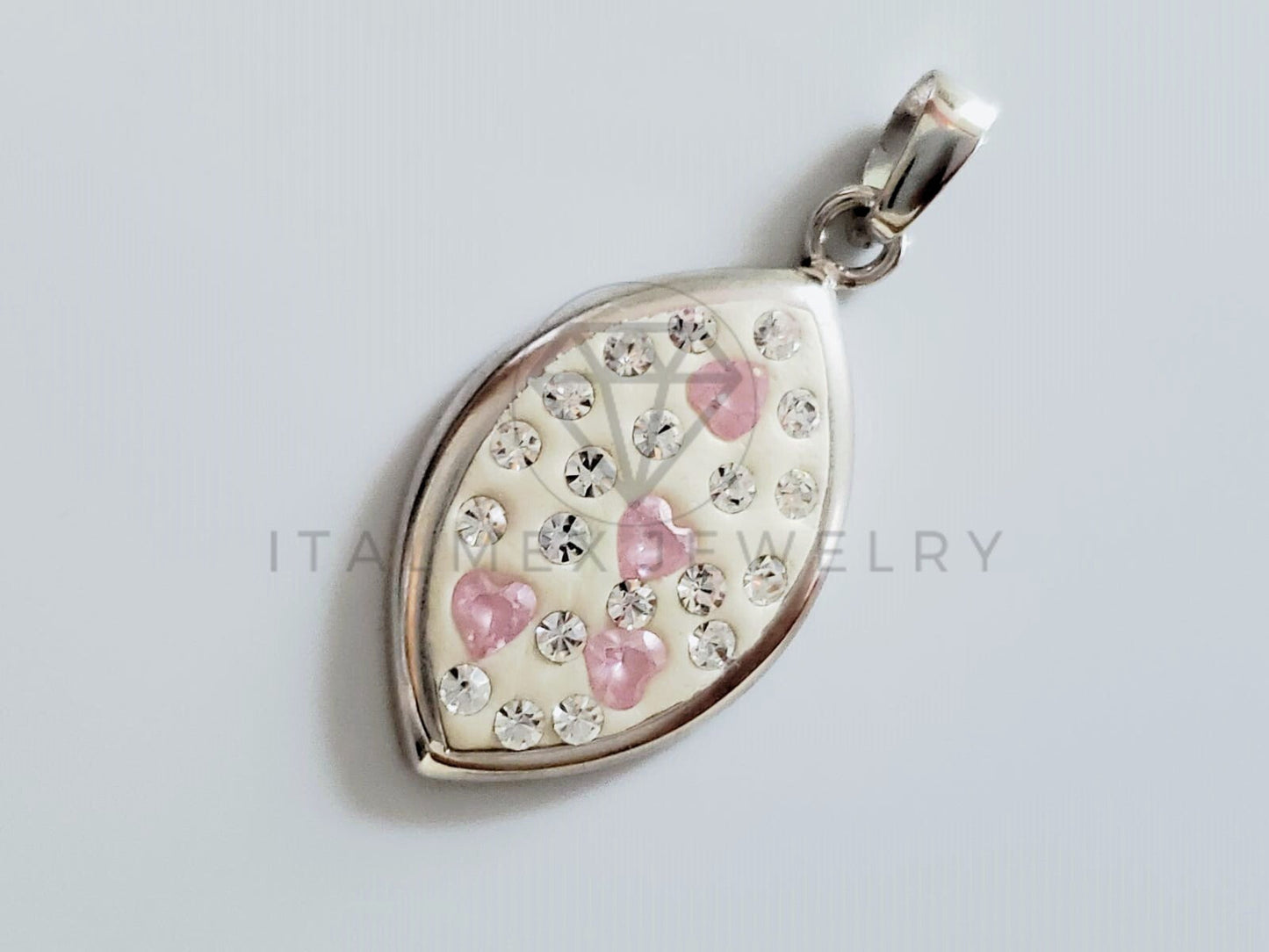 Dije No Religioso - 105175 - Dije Cucharita Pasta Circonia Rosa Plata .925