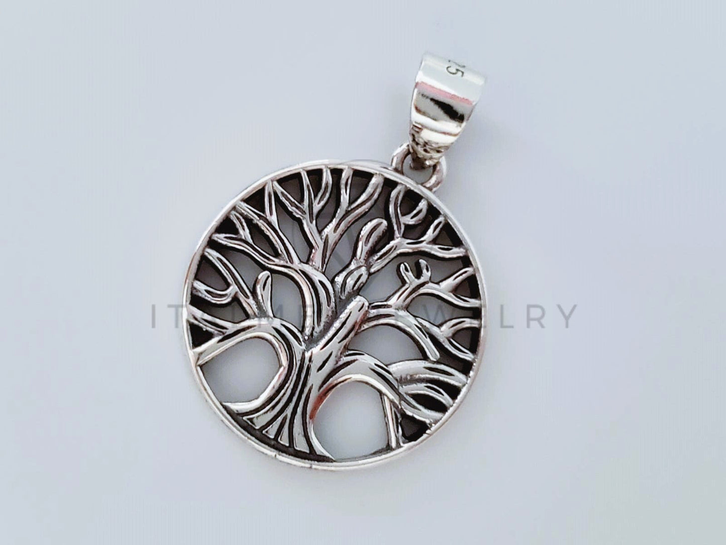 Dije Elegante - 104993 - Diseño Arbol de la Vida Plata .925