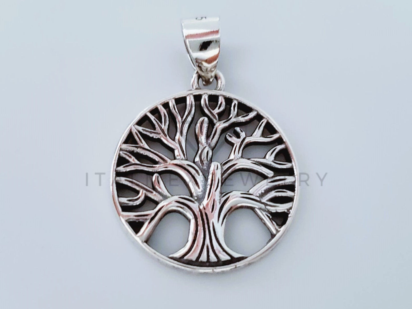 Dije Elegante - 104993 - Diseño Arbol de la Vida Plata .925