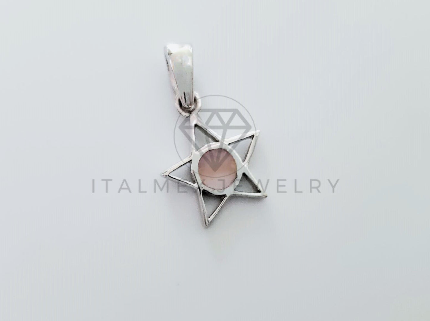 Dije Religioso - 105197 - Dije Estrella Judia con Esmalte Plata .925