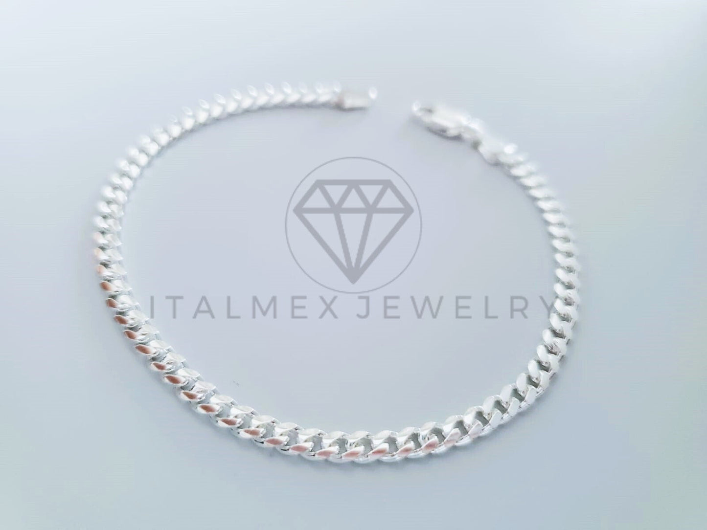 Pulsera Cubana Miami 4mm Plata .925