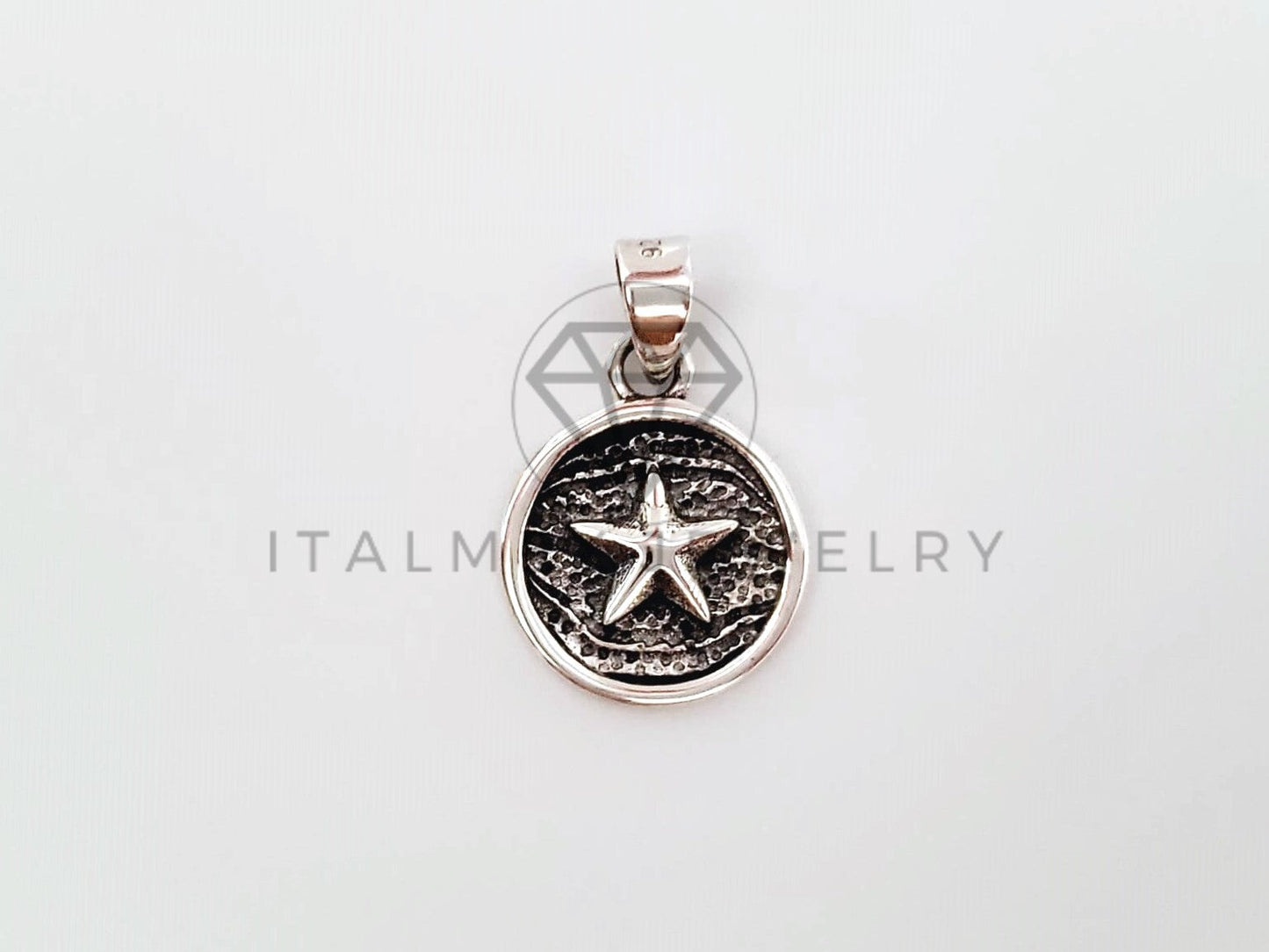 Dije No Religioso - 104462 - Dije de Medalla Estrella Plata .925