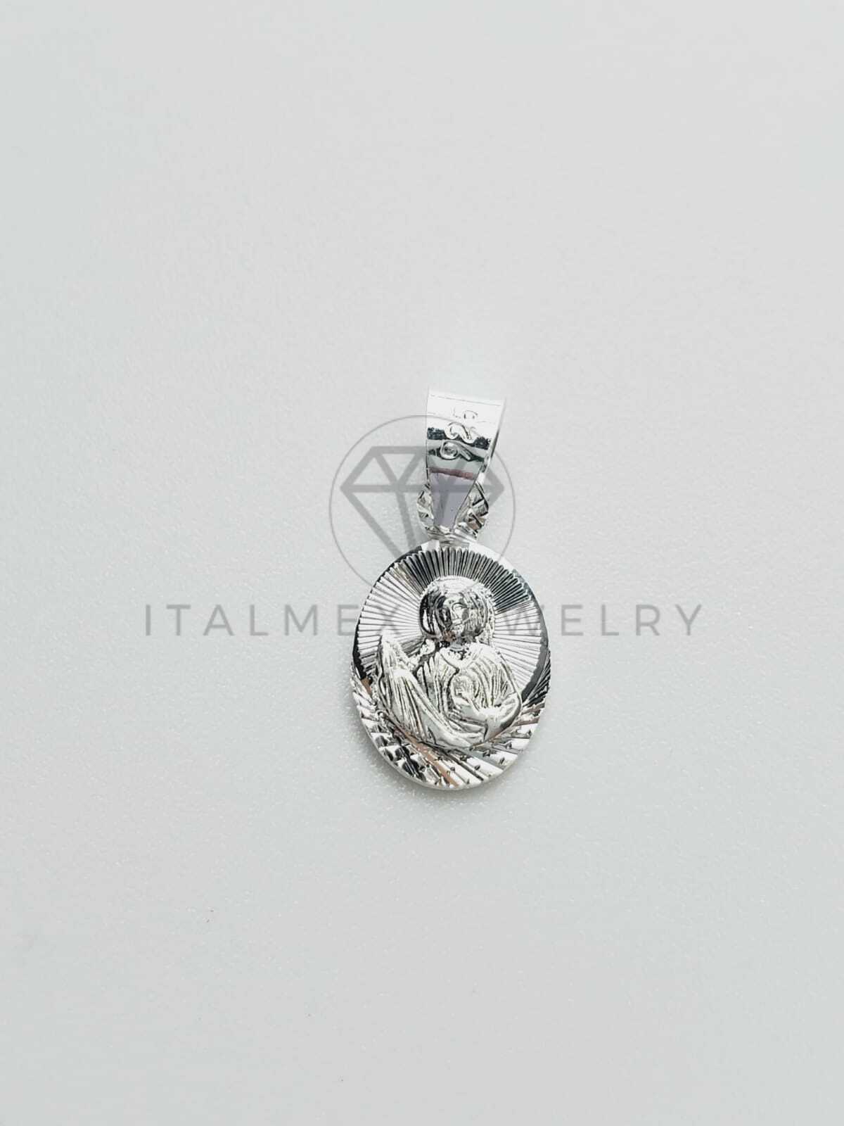 Dije Religioso - 102535 - Medalla Diamantada Mini San Judas Plata Fina .925