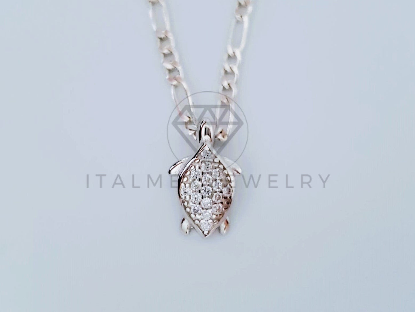 Dije Elegante - 104992 - Diseño Tortuga con Circonia Mini Plata .925