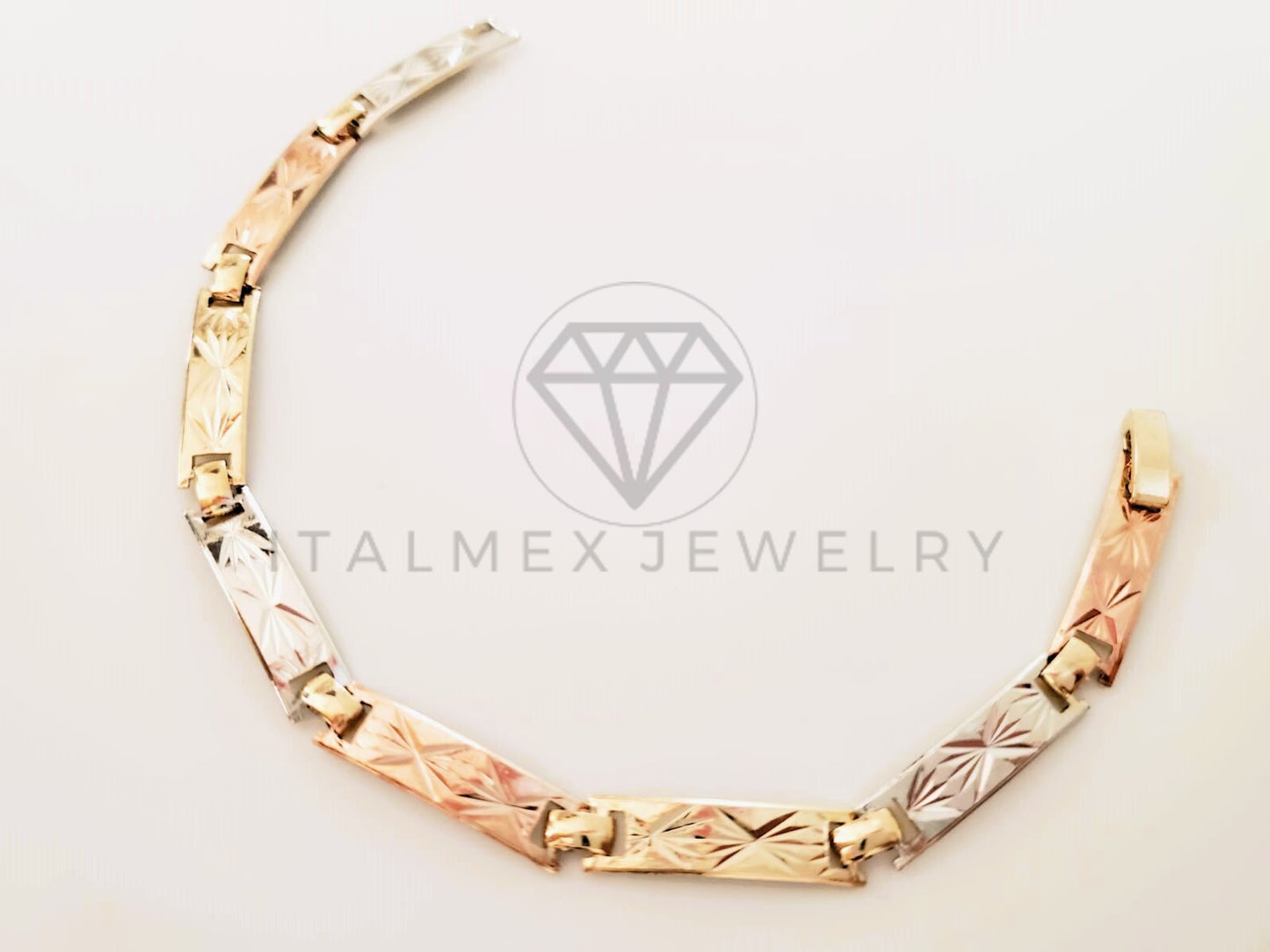 Pulsera de Lujo - 105283 - Pulsera Eslabon Estrella Florentino Oro Laminado 18K
