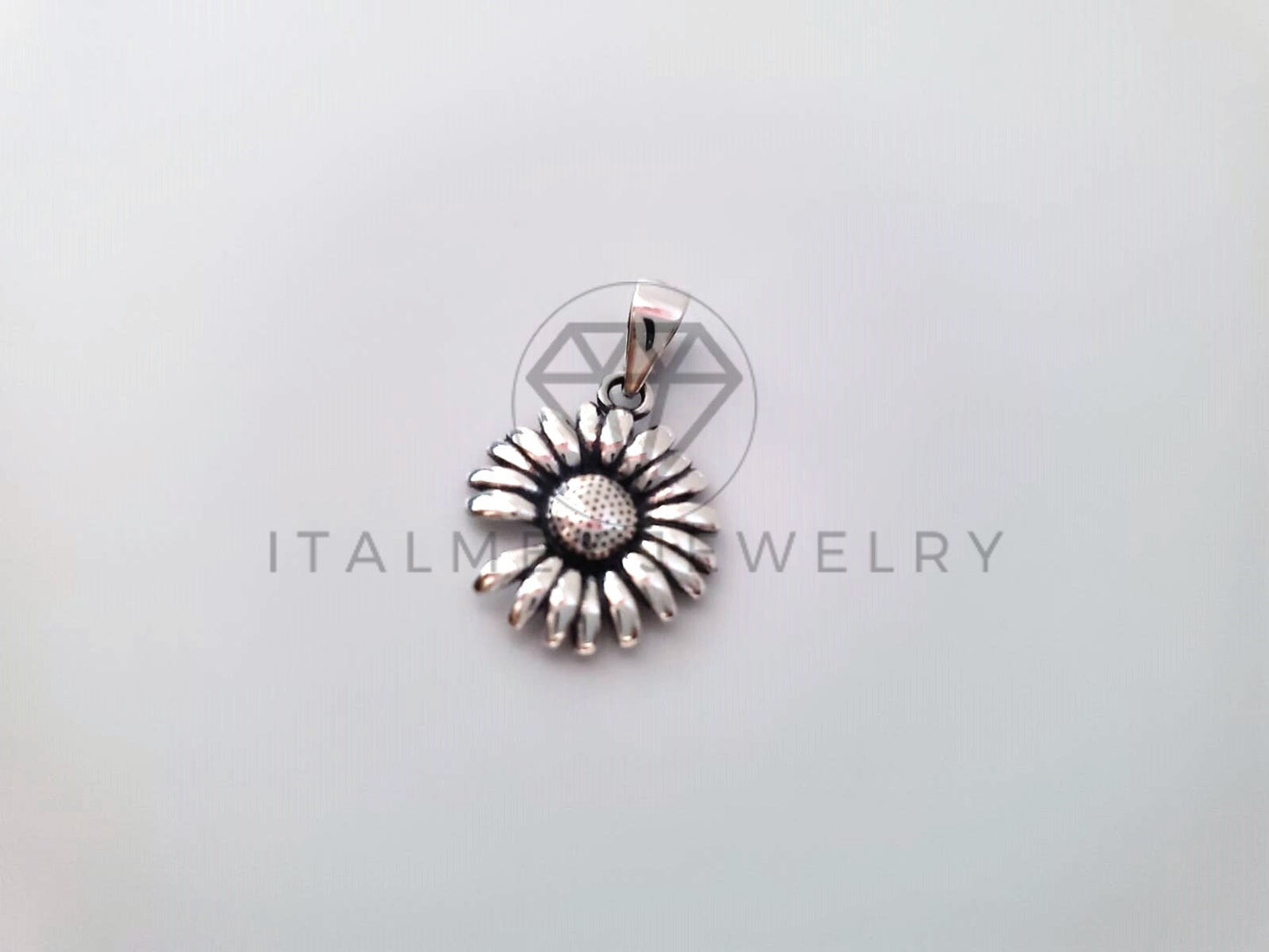 Dije No Religioso - 104414 - Dije de Girasol en Plata Fina .925