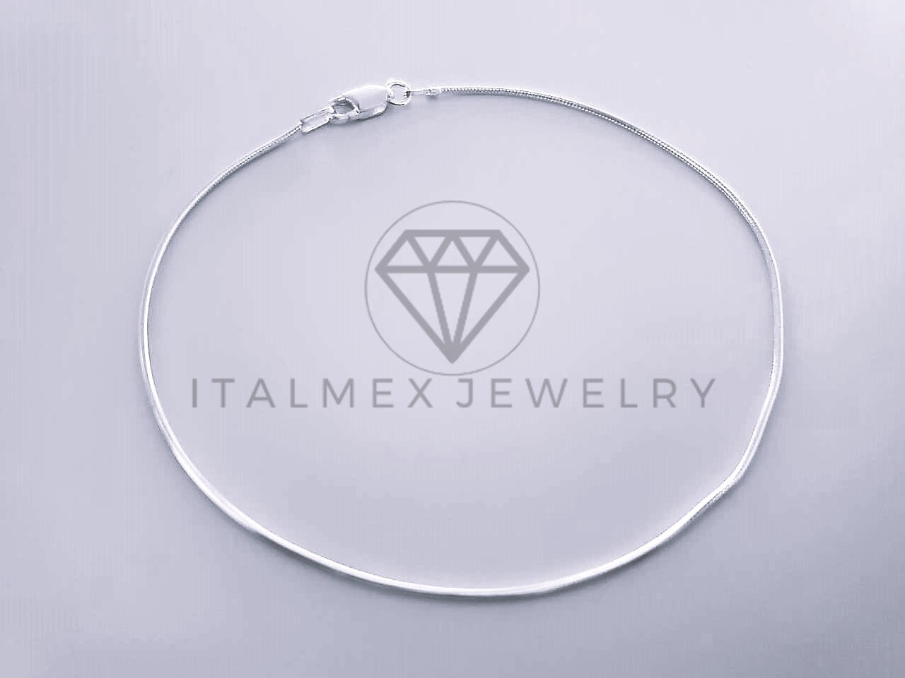 Pulsera de Lujo - 104456 - Diseño Cola de Rata 8 Pulgadas Plata Fina .925