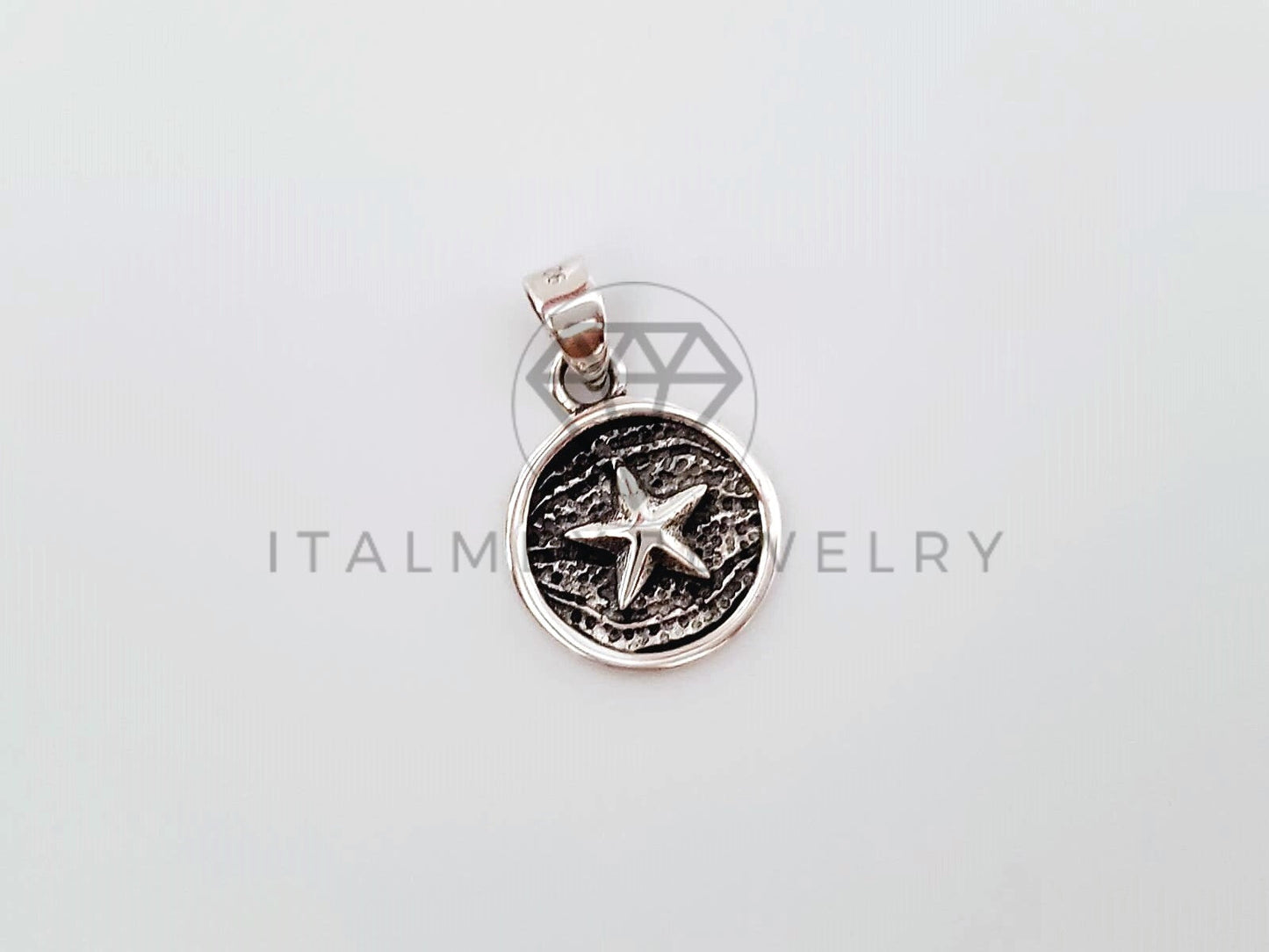 Dije No Religioso - 104462 - Dije de Medalla Estrella Plata .925