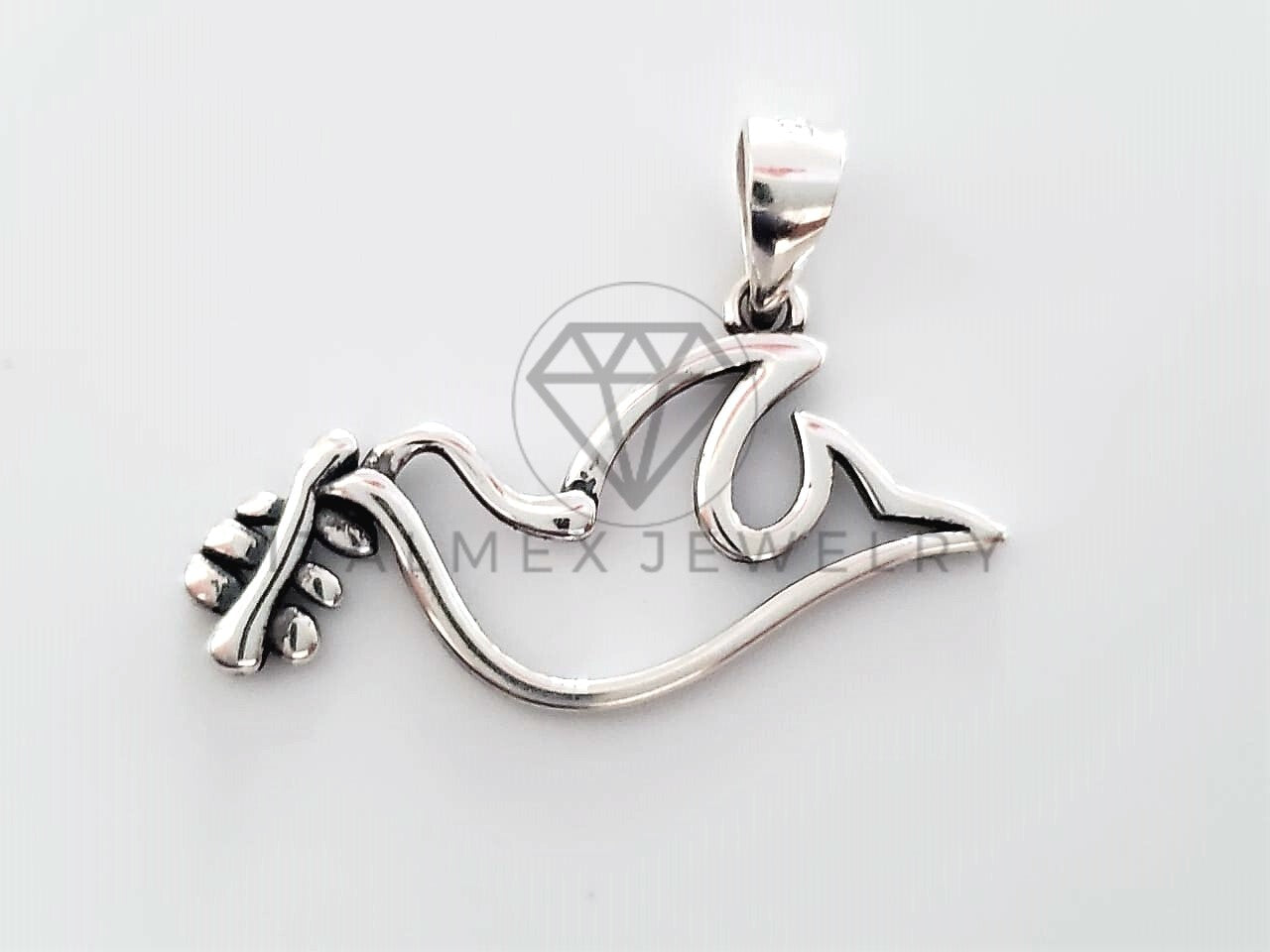 Dije Religioso - 104287 - Dije de Paloma Espiritu Santo en Plata Fina .925