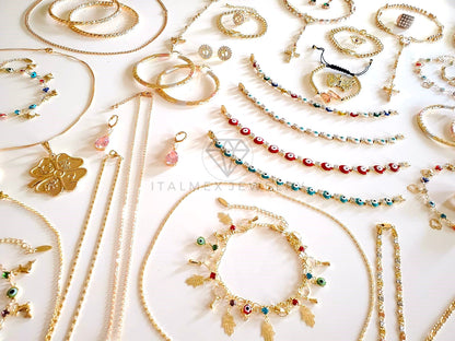 ¡Empieza tu Negocio! - Paquete de 70+ Piezas Oro Laminado 18K - Mayoreo - Incluye Joyeria Religiosa