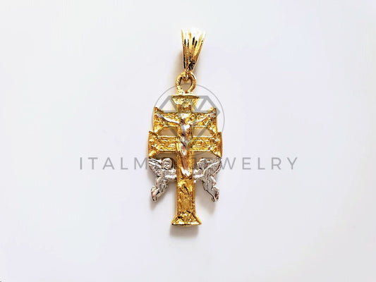 Dije Religioso - 104196 - Cruz de Caravaca Tamaño Chica 3 Oros Oro Laminado 18K