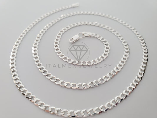 Cadena Cubana 3mm Plata .925