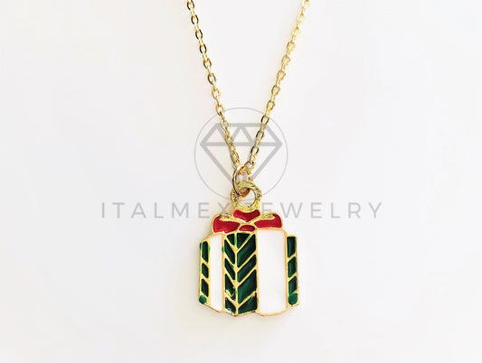 Collar Elegante - 103482 - Collar Regalo Navideño Oro Laminado 18K