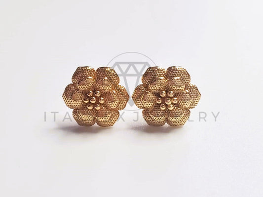 Broquel de Lujo - 103677 - Diseño de Flor Azucarada Oro Laminado 18K