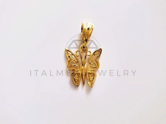 Dije de Lujo - 104191 - Dije Mariposa Clásico Oro Laminado 18K