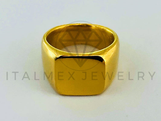 Anillo de Lujo - 105452 - Anillo Placa Lisa Oro Laminado 18K
