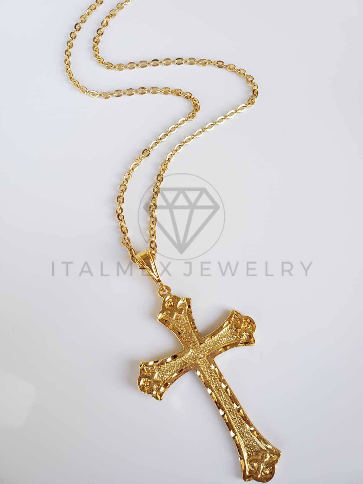 Dije Religioso - 100495.100496 -  Cruz Clásica Tamaño Extra Grande Oro Laminado 18K