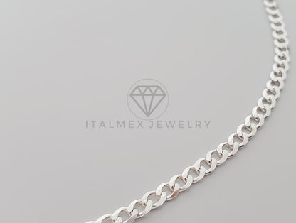 Cadena Cubana 3mm Plata .925
