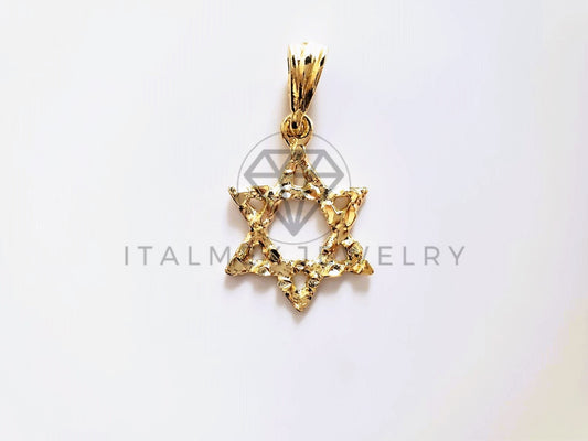 Dije de Lujo - 104202 - Dije de Estrella de David Oro Laminado 18K