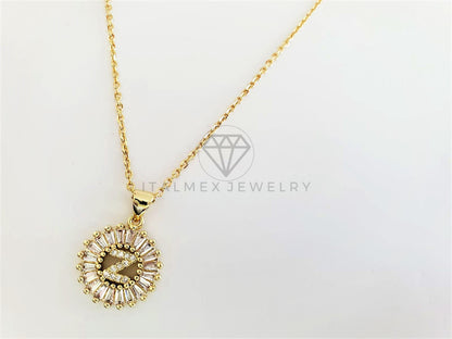 Collar Elegante - 102627 - Collar Inicial "Z" Con CZ Clara Oro Laminado 18K