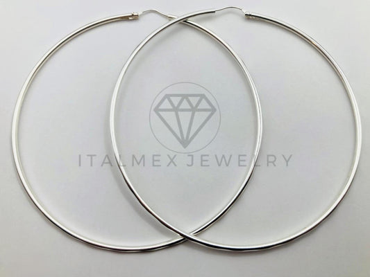 Arracada de Lujo - 103505 - Arracada de Tubo Diamantada 75mm - Plata .925