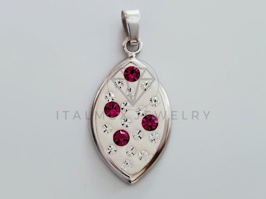 Dije No Religioso - 105174 - Dije Cucharita Pasta Circonia Rosa Plata .925