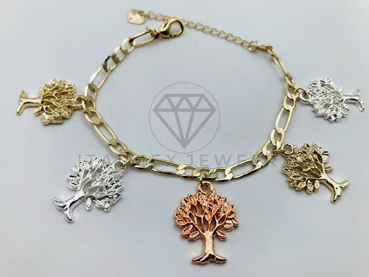 Pulsera de Lujo - 105804 - Pulsera Charms Arbol de la Vida Oro Laminado 18K