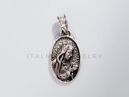 Dije Religioso - 105163 - Dije Medalla Virgen Plata .925