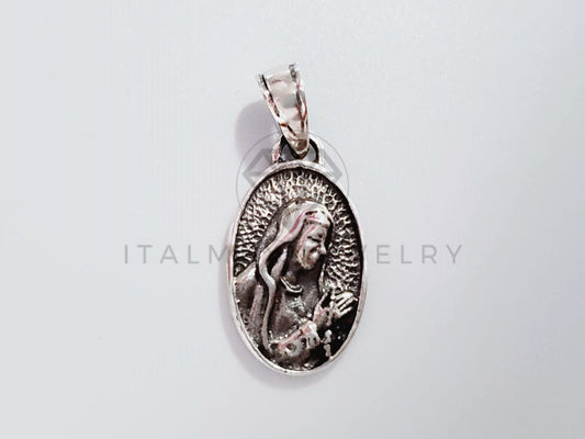 Dije Religioso - 105163 - Dije Medalla Virgen Plata .925