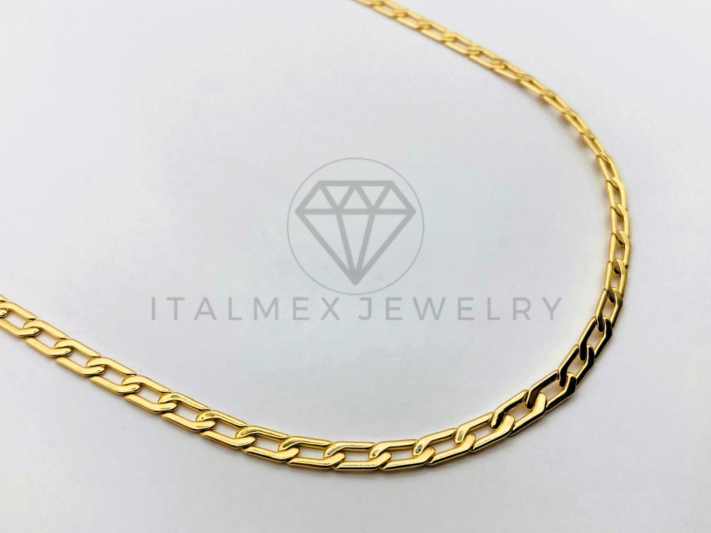 Cadena Clasica - 105916 - Eslabon Figaro 1x1 4mm 18 Pulgadas Oro Laminado 18K