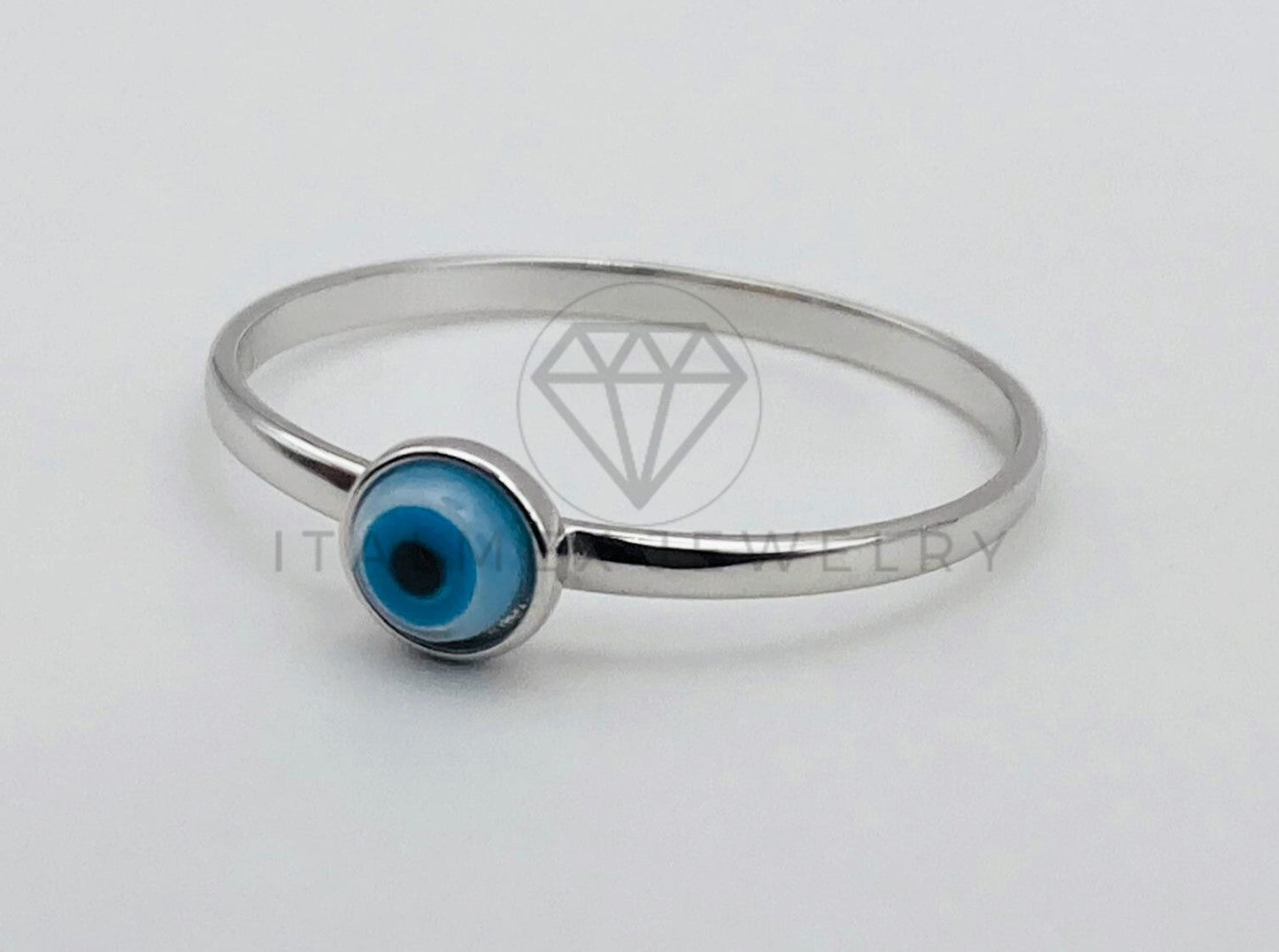 Anillo de Lujo - 105939 - Anillo Ojo Turco Blanco Plata .925