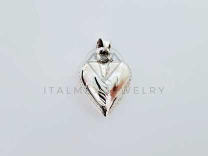 Dije No Religioso - 105167 - Dije Corazon Rayado Plata .925