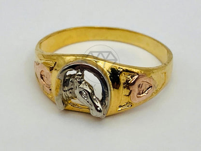 Anillo de Niño - 101600 - Anillo de Niño Estilo Herradura Oro Laminado 18K