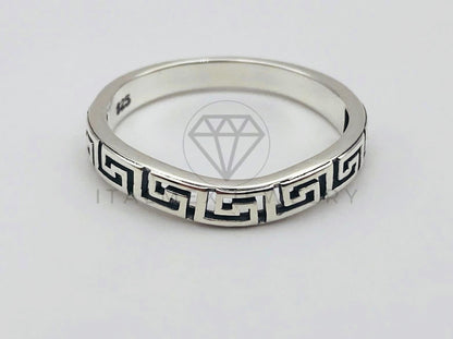 Anillo de Lujo - 105942 - Anillo Grecas Oxidadas Plata .925