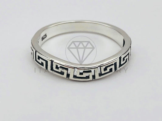 Anillo de Lujo - 105942 - Anillo Grecas Oxidadas Plata .925