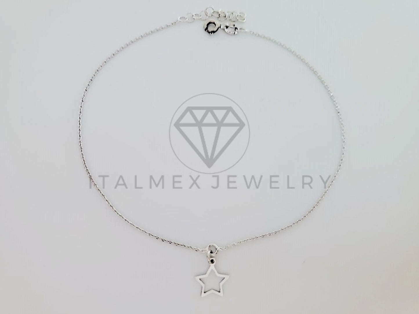 Tobillera Clasica - 105228 - Diseño Dije Estrella Plata .925