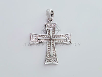 Dije Religioso - 105171 - Dije Cruz Cuadrada Plata .925